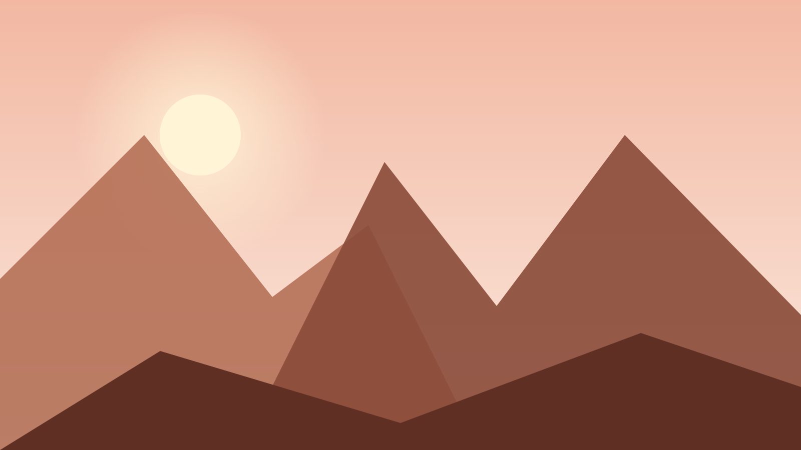 Cordillera con luz del atardecer sobre los pasos