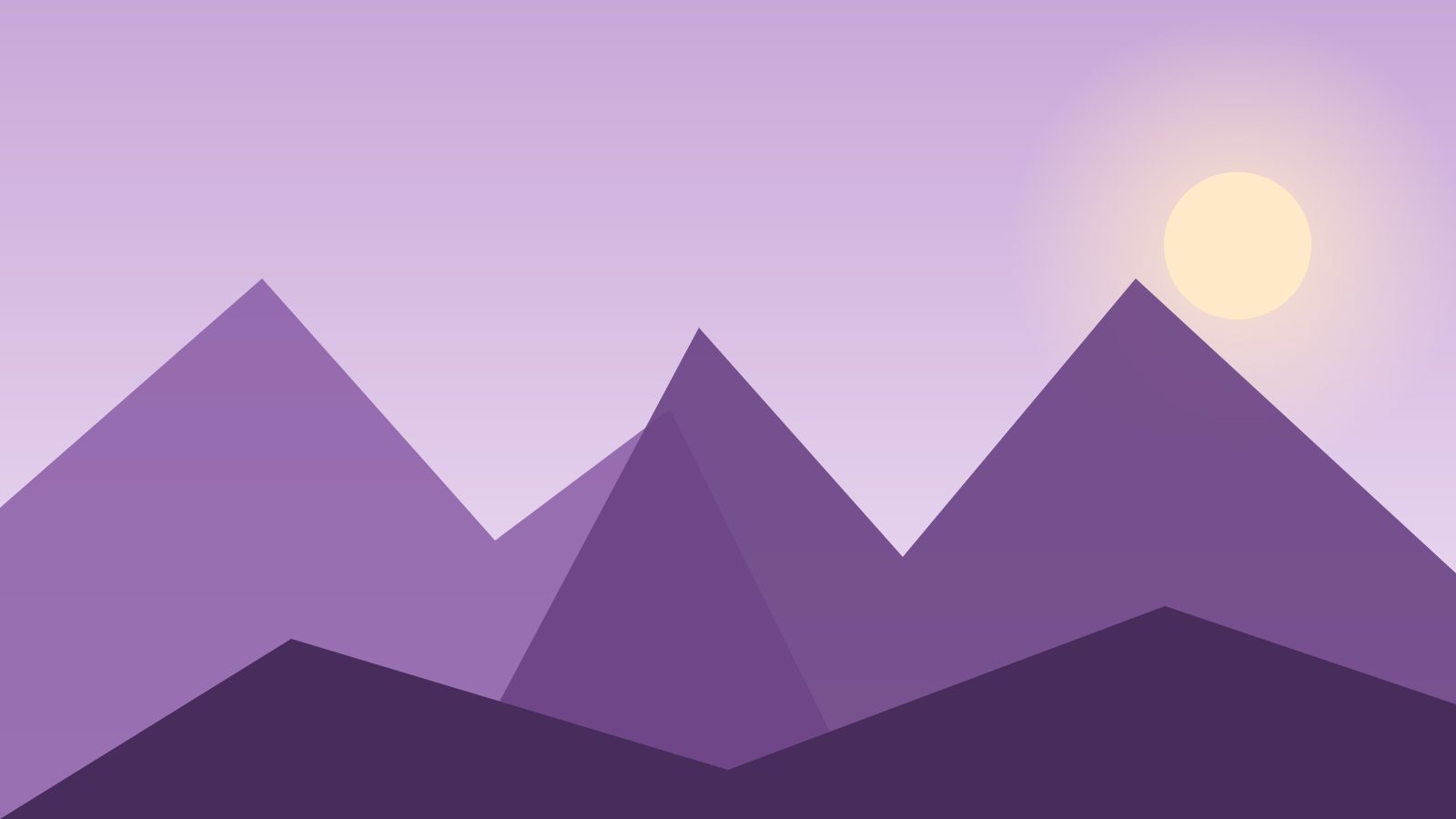Paisaje urbano al anochecer con tonos violetas