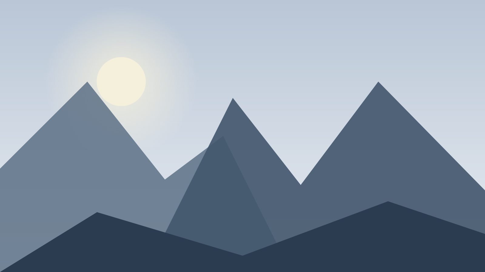 Paisaje del valle con cielo plomizo
