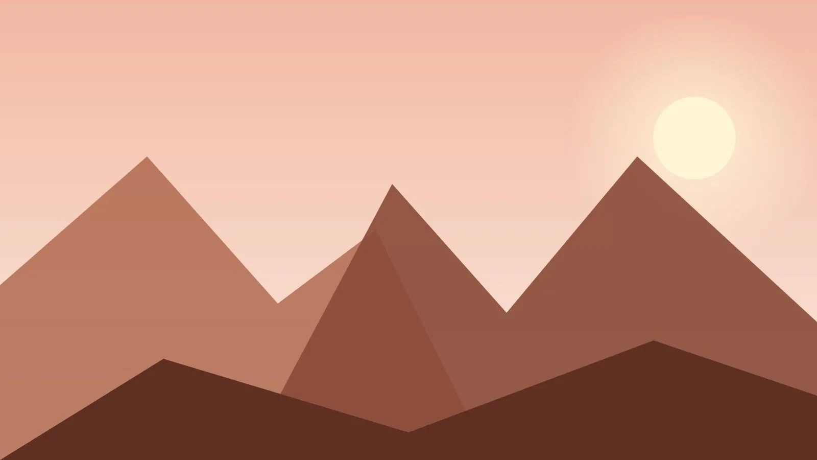 Paso de montaña al atardecer con cerros en tonos cobre